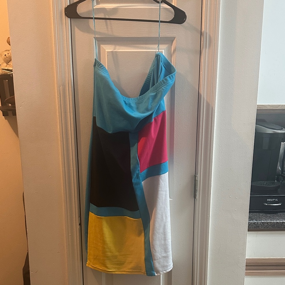 Colorful Strapless Dress
